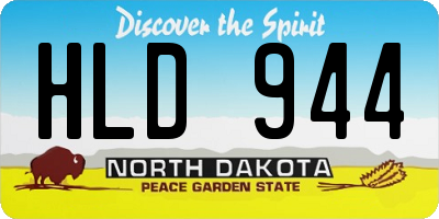ND license plate HLD944