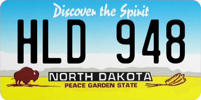 ND license plate HLD948