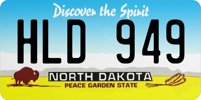 ND license plate HLD949
