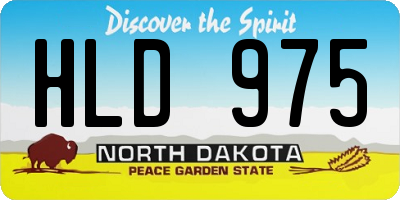 ND license plate HLD975