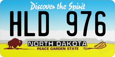 ND license plate HLD976