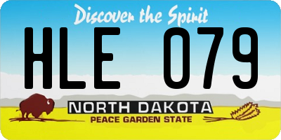 ND license plate HLE079