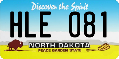 ND license plate HLE081