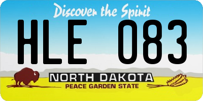 ND license plate HLE083