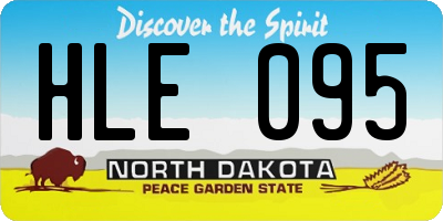 ND license plate HLE095