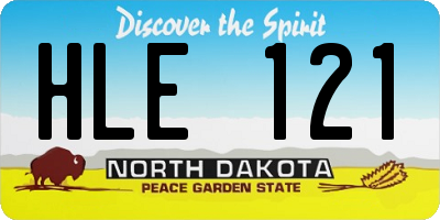 ND license plate HLE121