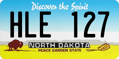 ND license plate HLE127