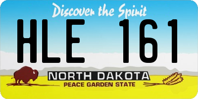 ND license plate HLE161