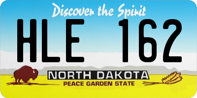 ND license plate HLE162