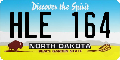 ND license plate HLE164