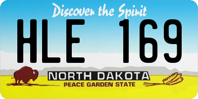 ND license plate HLE169