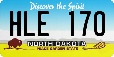 ND license plate HLE170