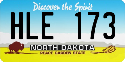 ND license plate HLE173