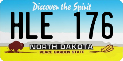 ND license plate HLE176