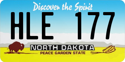 ND license plate HLE177