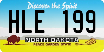 ND license plate HLE199