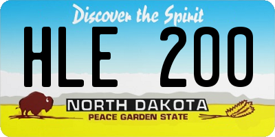 ND license plate HLE200