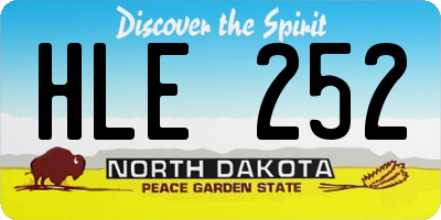 ND license plate HLE252