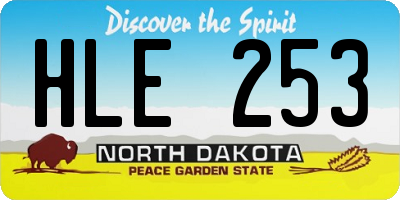 ND license plate HLE253