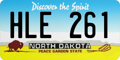 ND license plate HLE261