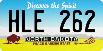 ND license plate HLE262