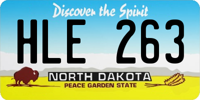 ND license plate HLE263