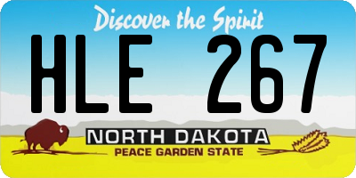 ND license plate HLE267