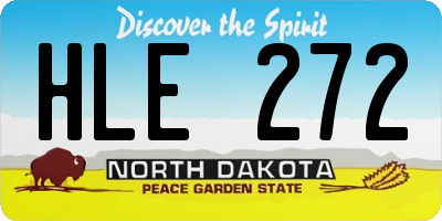ND license plate HLE272