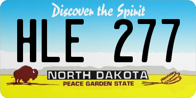 ND license plate HLE277