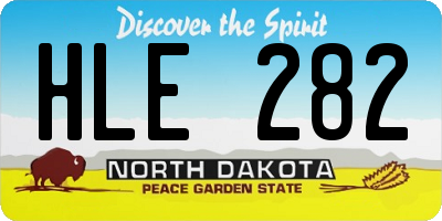 ND license plate HLE282