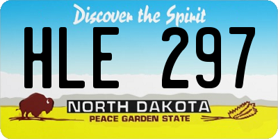 ND license plate HLE297