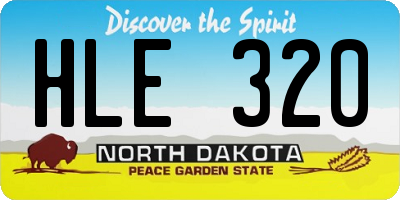 ND license plate HLE320