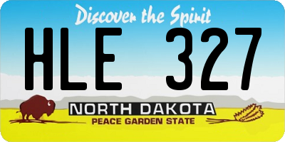 ND license plate HLE327