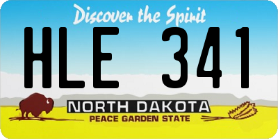 ND license plate HLE341