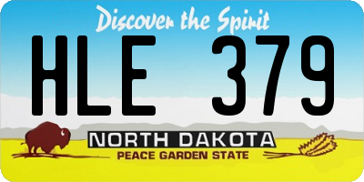 ND license plate HLE379