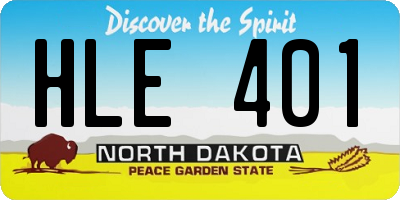 ND license plate HLE401