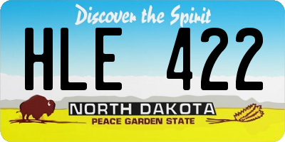 ND license plate HLE422