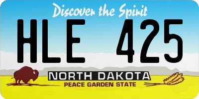 ND license plate HLE425