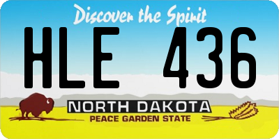 ND license plate HLE436