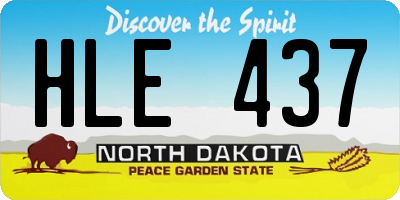 ND license plate HLE437