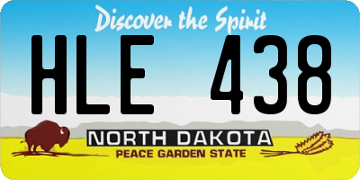 ND license plate HLE438