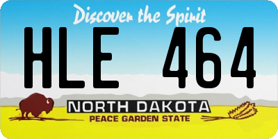 ND license plate HLE464