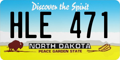 ND license plate HLE471