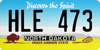 ND license plate HLE473