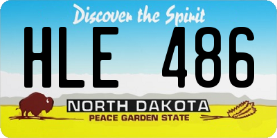 ND license plate HLE486