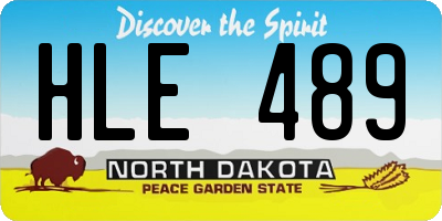 ND license plate HLE489