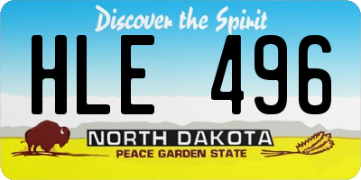 ND license plate HLE496