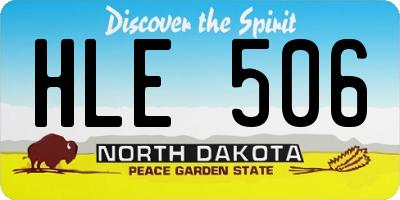 ND license plate HLE506