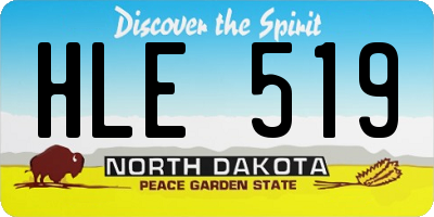 ND license plate HLE519