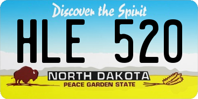 ND license plate HLE520